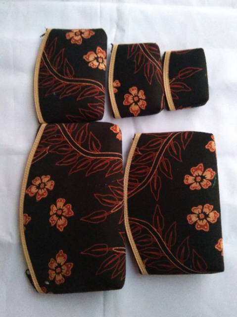 (BISA COD) SATU SET DOMPET BERANAK BATIK ISI 5 PCS - DOMPET KOIN DAN KOSMETIK - DOMPET HP