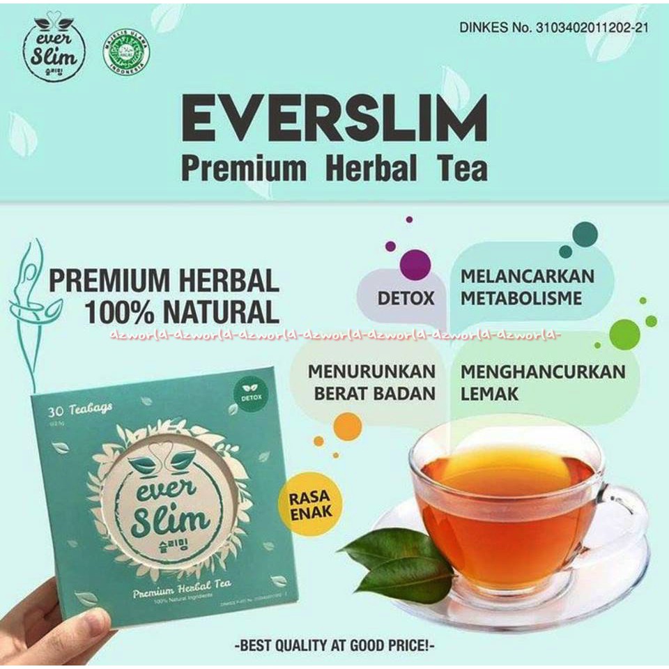 Ever Slim Detox Tea Teh Detok 30bag Teh Hijau Korea Korean Slimming Tea Everslim Everslime