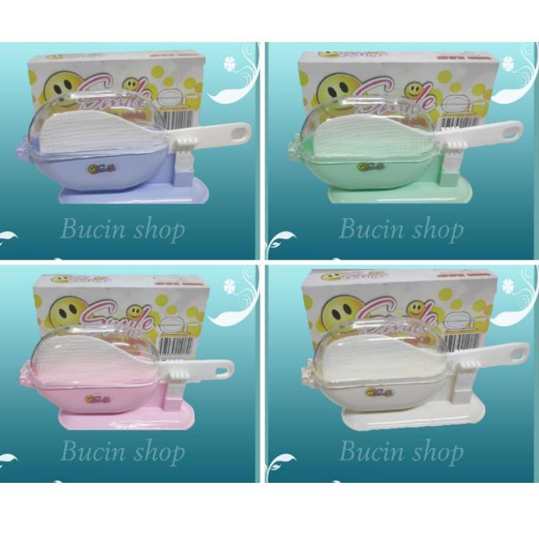 Ready Stok Centong nasi plastik smile / Centong nasi + wadah / sendok nasi plastik 05