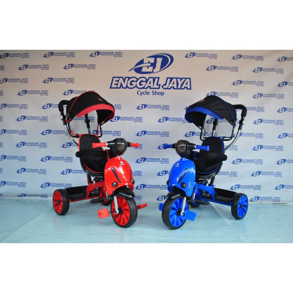 Tricycle Pacific Exotic ET 2251 Motor Vespa Scoopy - Sepeda Anak Roda 3 Tiga Stroller Exotic Musik K