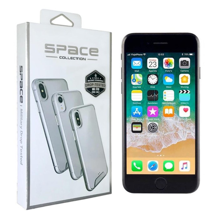 SPACE Case iPhone 5 6 7 6+ 7+ 8+ Drop Resistan Anti Shock Transparan High Quality