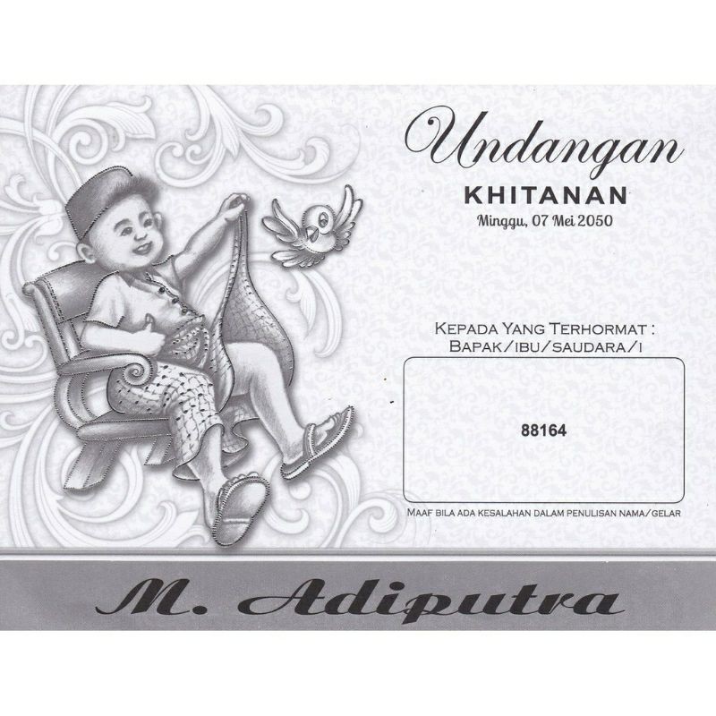 Blangko Undangan Khitanan Erba 88164