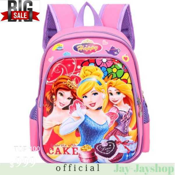 SUNEIGHT Tas Ransel Sekolah Anak Lucu Karakter Princess Disney - B500