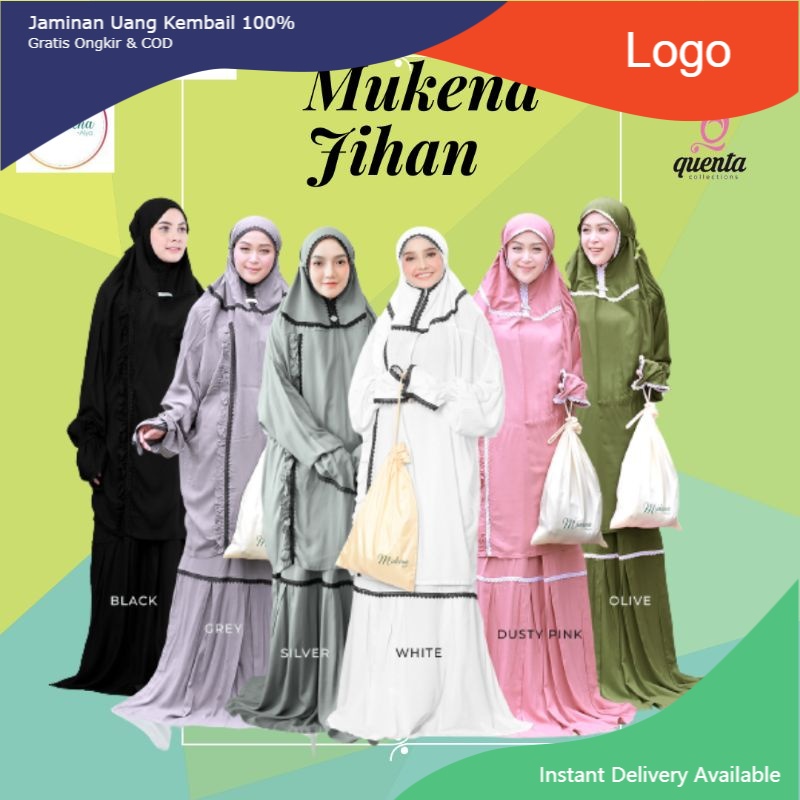Mukena jihan ORI by mukena Alya najathelabel | rayon premium dewasa cantik  renda  mewah jumbo polos