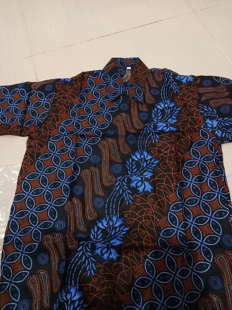 Bswart Batik Hrb026 Kenongo Hem Pendek Padi Pekalongan M L Xl Batik Pria Murah Modern Grosir