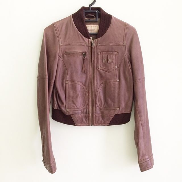 Real Leather Biker Jacket Phillip Russel