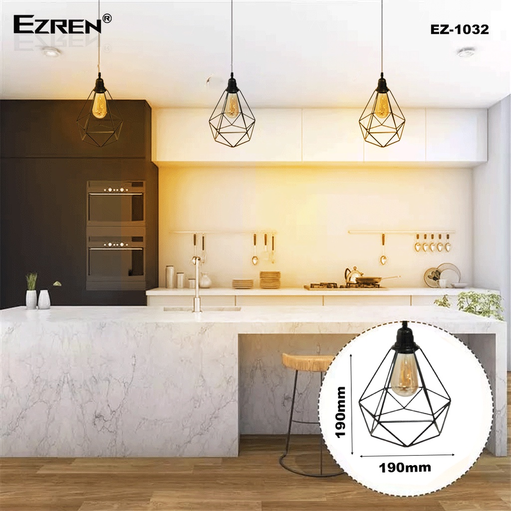 Ezren EZ-1032 Lampu Gantung Minimalis Modern Diamond Dekorasi Cafe