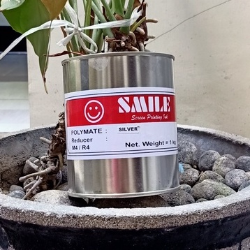 [Silver] Tinta/Cat Sablon Plastik SMILE POLYMATE 1 kg