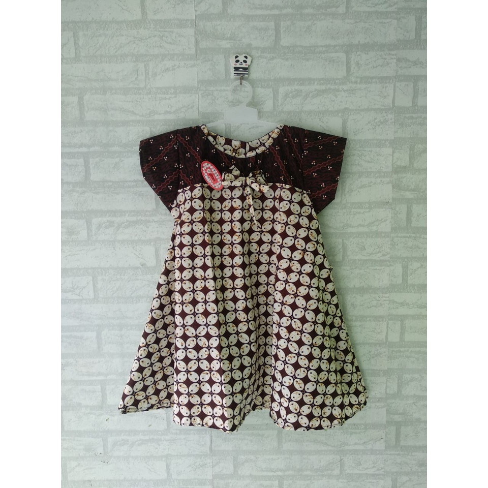 Dress rok batik sogan anak size L usia 6th -7,5 th