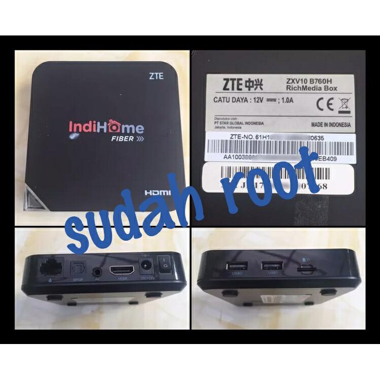 Komplit Zte Zxv10 B760H Set Top Box Root Android Smart Tv Wifi Hdmi - Hitam New