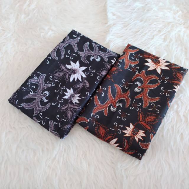 Ckr kain batik printing bahan batik jarik batik sogan hitam.manis bridesmaid bunga putih