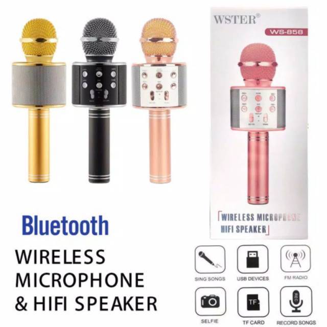 mainan microphone / mic  microphone bluetooth mic wireless musik karaoke