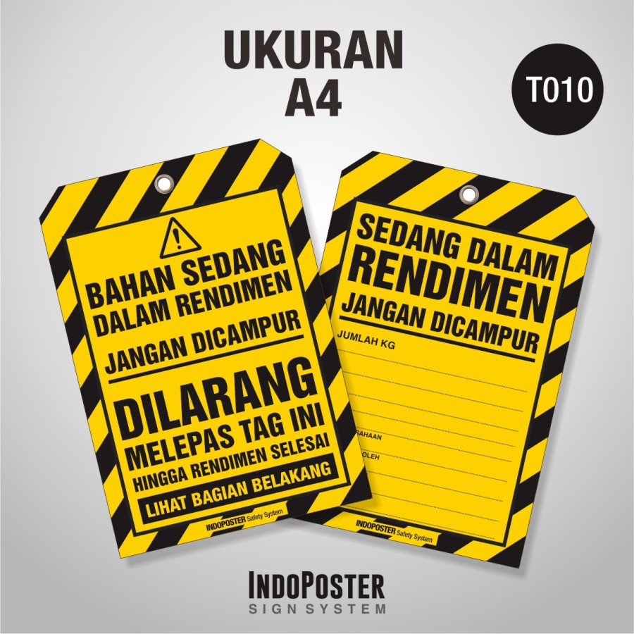 

TAG OUT LOTO OSHA PVC INDOPOSTER BAHAN SEDANG DALAM RENDIMEN