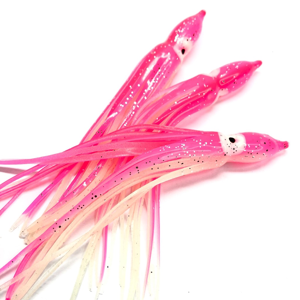 Skrit Octopus Umpan  12 cm GID warna Pink Untuk Umpan Casting Assist Hook Metal Jig