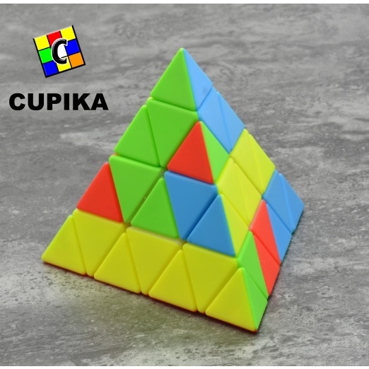 Rubik LEFUN Piramid 4x4 Pyraminx Segitiga Magic Cube Stickerless