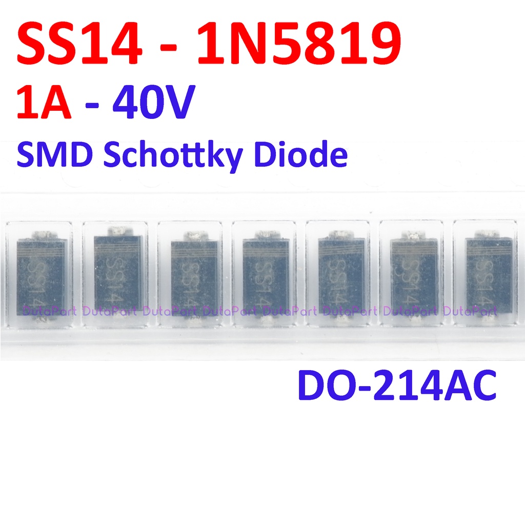 SS14 1N5819 IN5819 1A 40V SMD Schottky Diode Dioda 5819 SS 14 DO-214AC