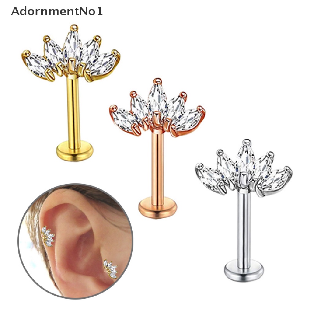 (AdornmentNo1) Anting Tusuk Bentuk Bar Bahan Stainless Steel Untuk Wanita