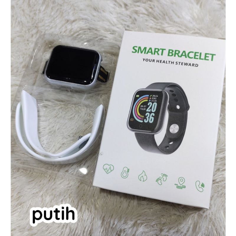 SmartWatch Y68 Sport Tahan Air Bluetooth Smart Watch Pelacak Kebugaran Gelang Pedometer Heart Rate