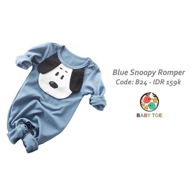 Cocoa snoopy romper in blue