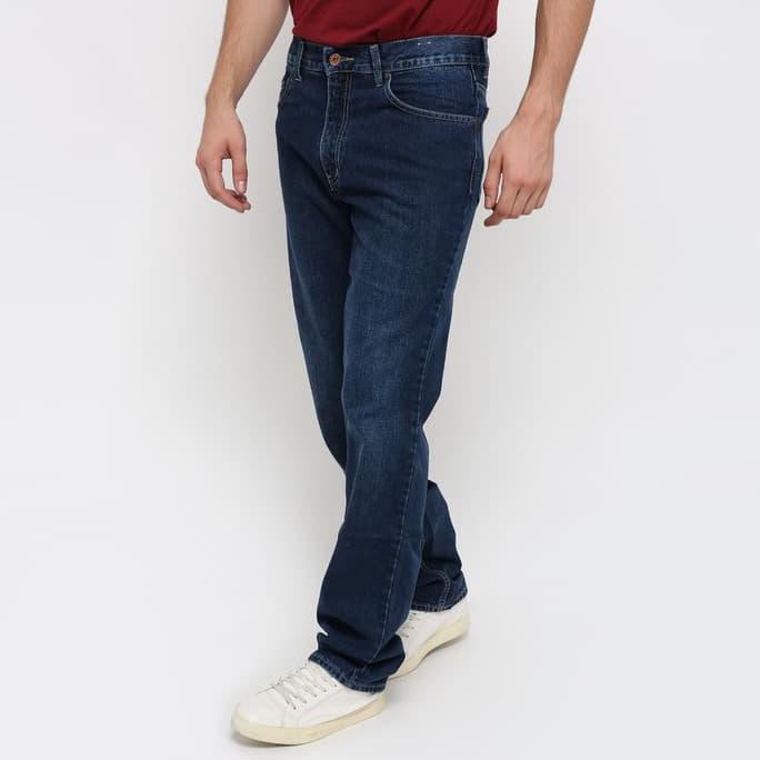 New Product Edwin Celana Jeans 305-79-011 Regular Fit Pria Panjang Biru Jeans - Biru, 34 Free Ongkir