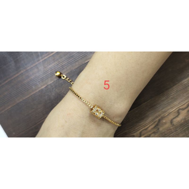 Fifi Fashion Gelang Simple Kekinian Model Perhiasan Lapis emas 12#