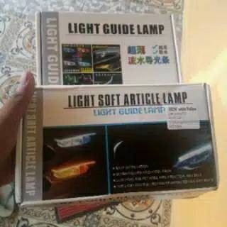 Lampu Alis LED slim (1pcs) DRL Mobil fleksibel waterproof 60cm 2 warna running