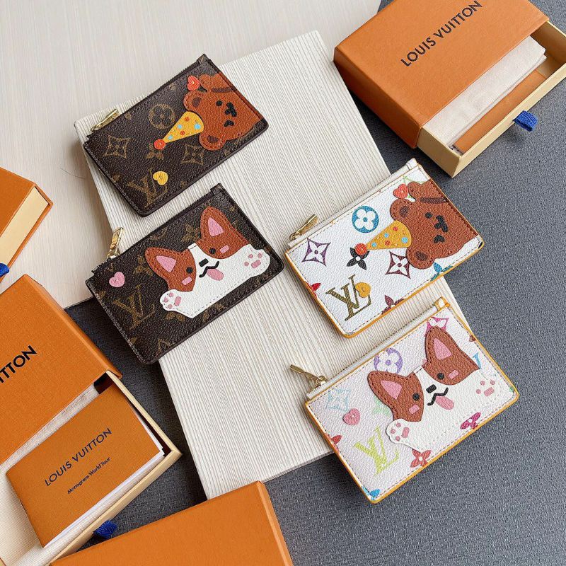 Keychain gantungan kunci ox lv louis vuitton card holder dompet koin