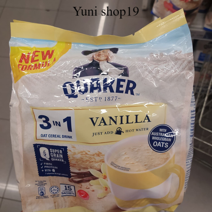 

quaker vanila isi 15 sachet - quaker import mede in malaysia