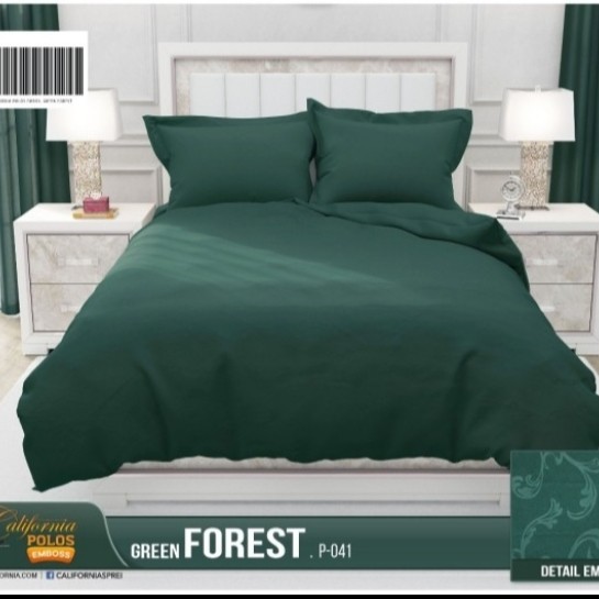 Sprei Polos Emboss California By My Love Green Forest 160x200