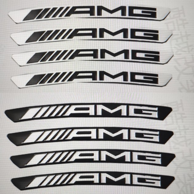 Sticker Emblem Dekorasi Velg Mobil Mercedes-Benz Motif Tulisan Amg E300 C200 S320