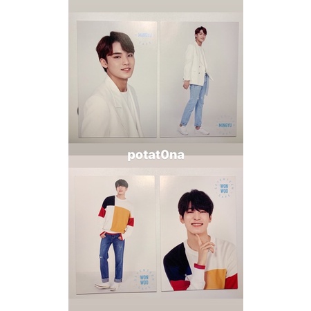 Seventeen cafe japan 2018 mingyu wonwoo postcard set