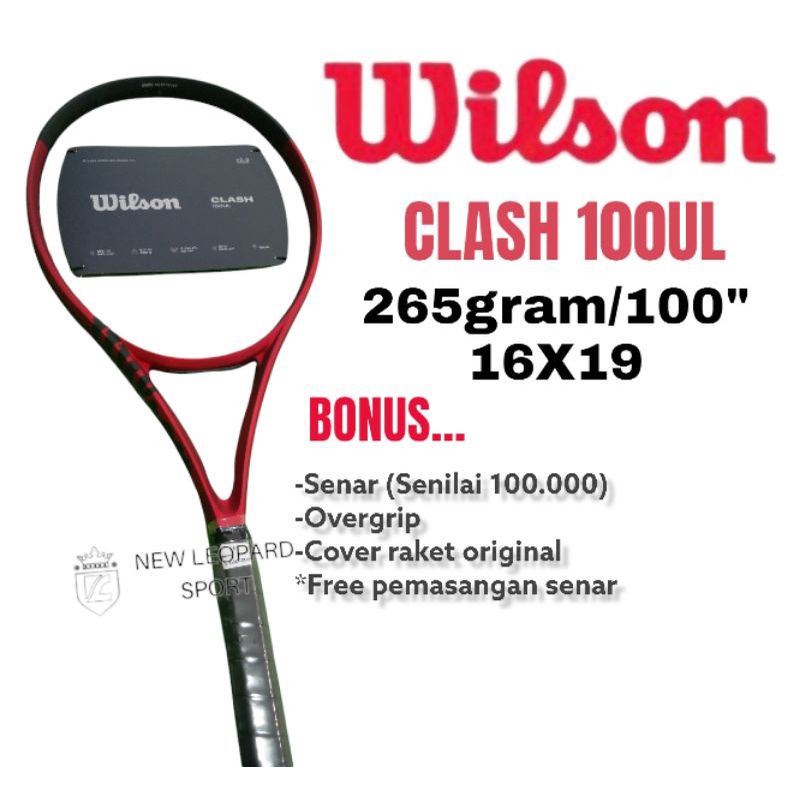 Raket tenis wilson clash 100UL V2.0