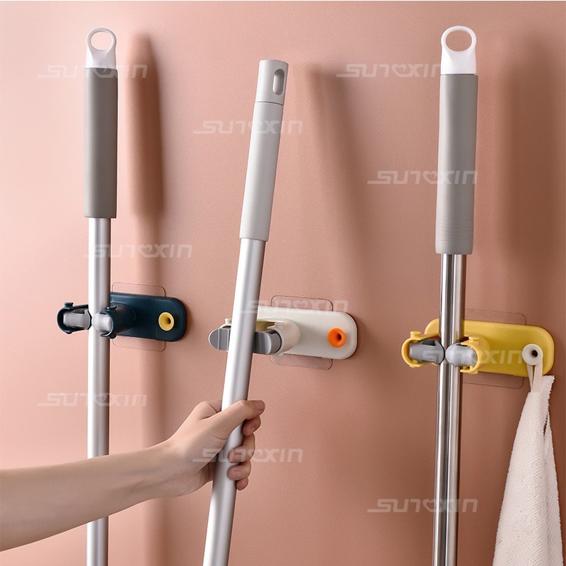 auto grip mop holder - Mop Broom Holder 1set 4pcs