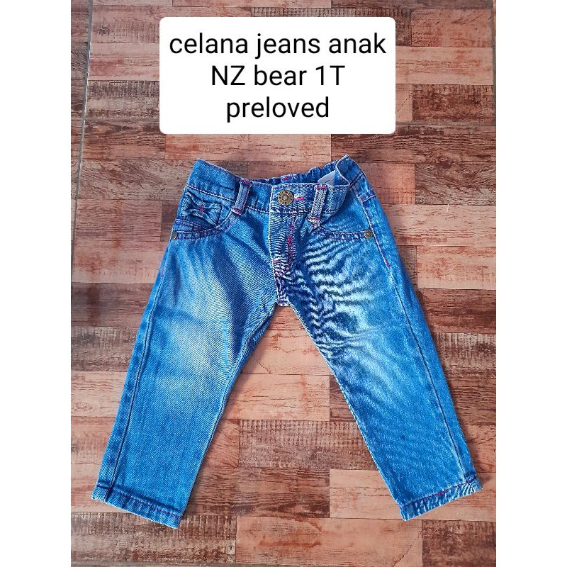 celana jeans anak murah preloved NZ bear girl 1 tahun