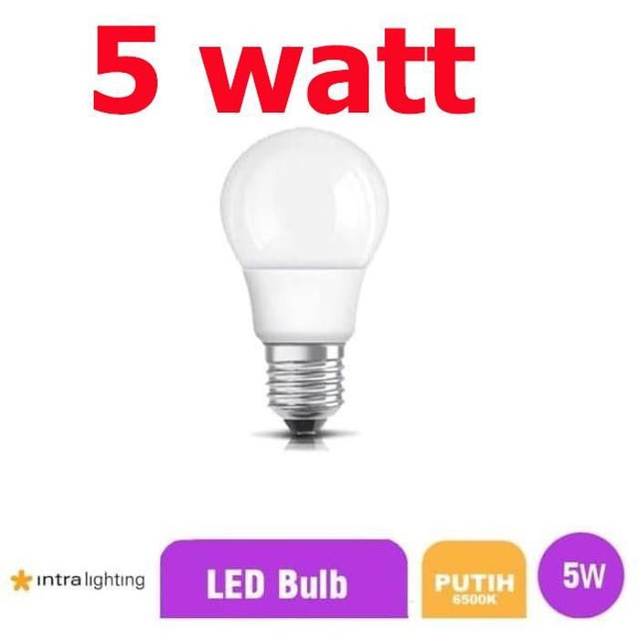Lampu 5w / Bohlam Intra Lighting LED Bulb 5W E27- Putih Quality Osram