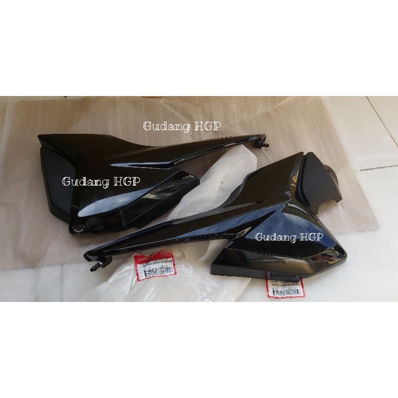 Cover L & R Set SD Black Cover Samping Tutup Aki Honda MegaPro Primus 83540/83640-KEH-600BNS Ori HGP