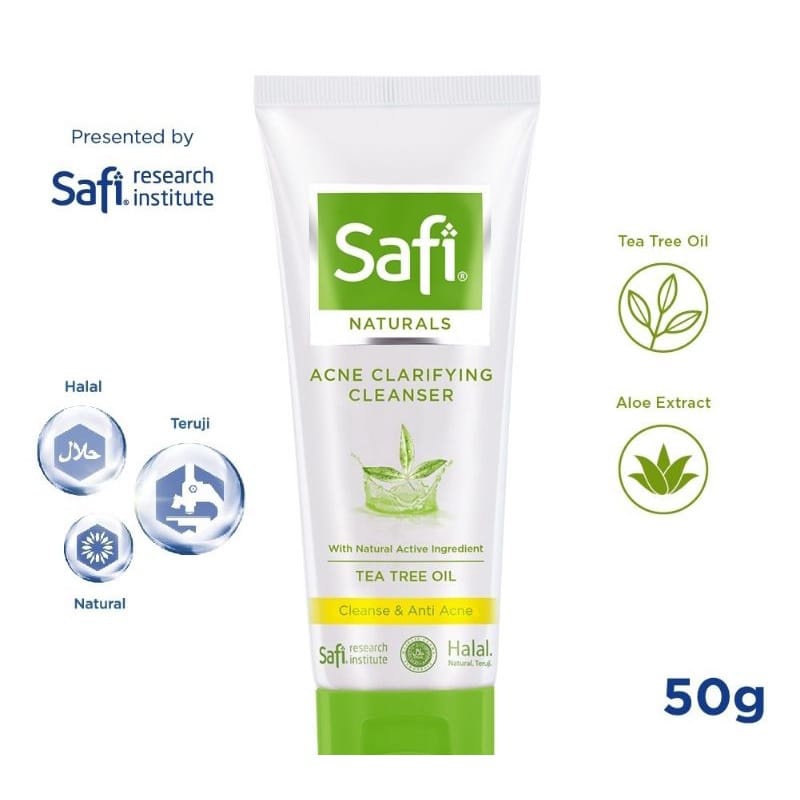 SAFI Naturals Series | Acne Clarifying Cleanser 50gr 100gr | Mattifying Cream 20gr 45gr BPOM