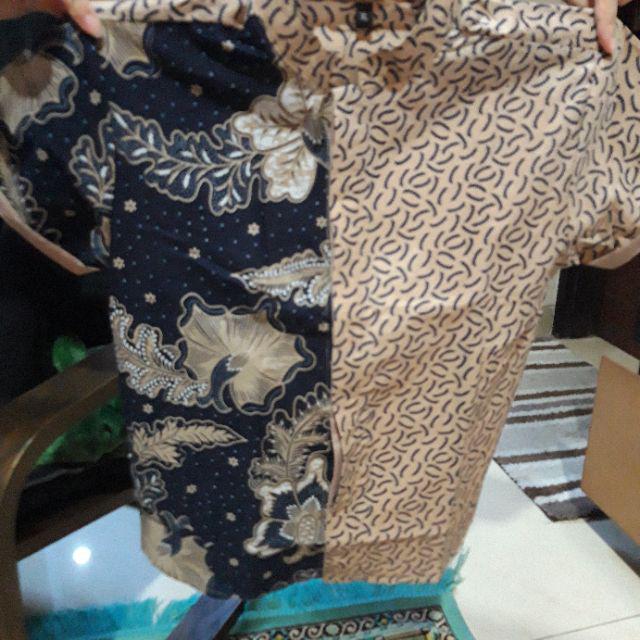 Kemeja Koko Batik Anak Lawasan Kombinasi Motif By Nattaline