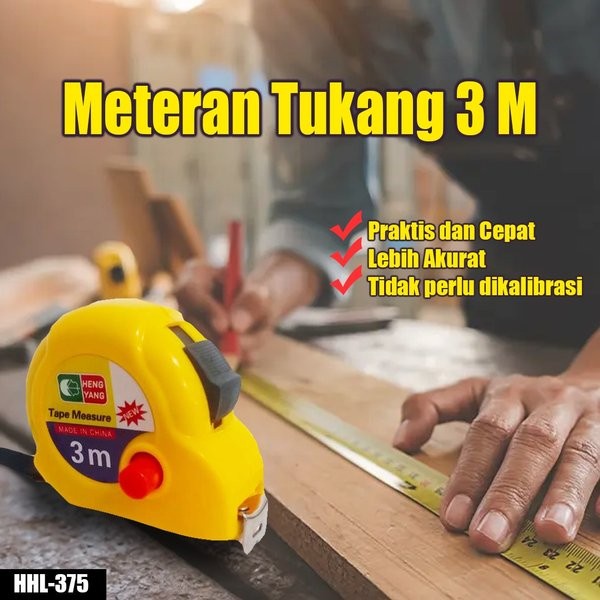 METERAN Bangunan Roll 3M tape measure alat bangunan