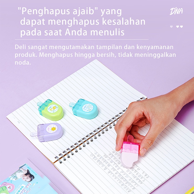 Deli Penghapus Lucu Penghapus Pensil Penghapus Mini Es Loli Elastis Alat Tulis Eraser