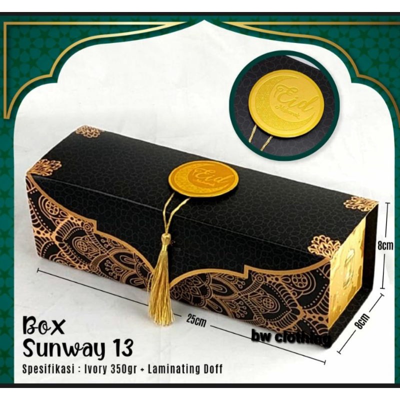 

Dus Lebaran - Box Lebaran - Packaging Lebaran Idul Fitri 25x8x8 hitam
