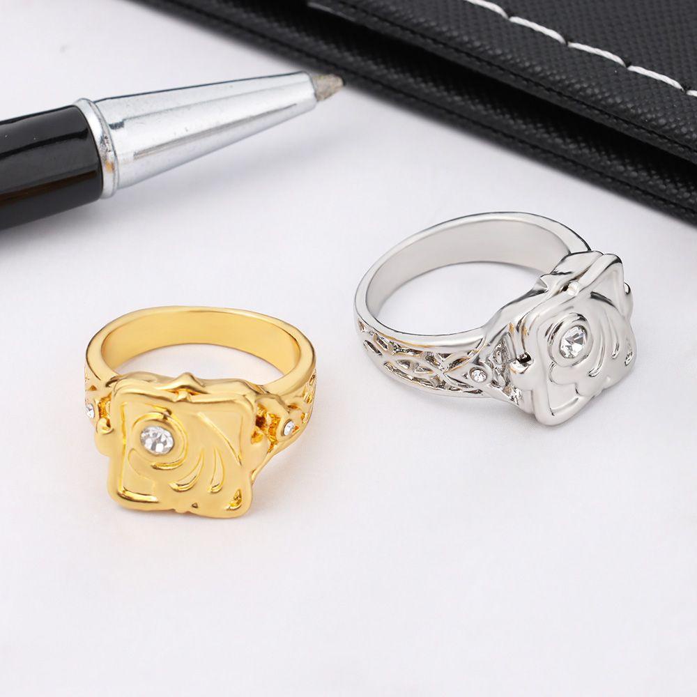 Lily Pria Vintage Cincin Kawin Band Fashion Pria Rahasia Diukir Kerang Kamar Kecil Berlian Putih