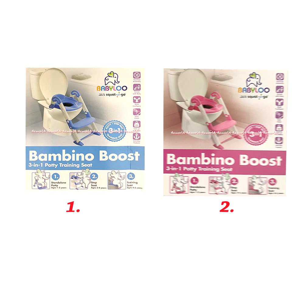 Babyloo Bambinoo Boost Potty Training Seat 3in1 Squat N Go Kids Toilet Training Untuk Anak Anak Baby Loo Bebylo