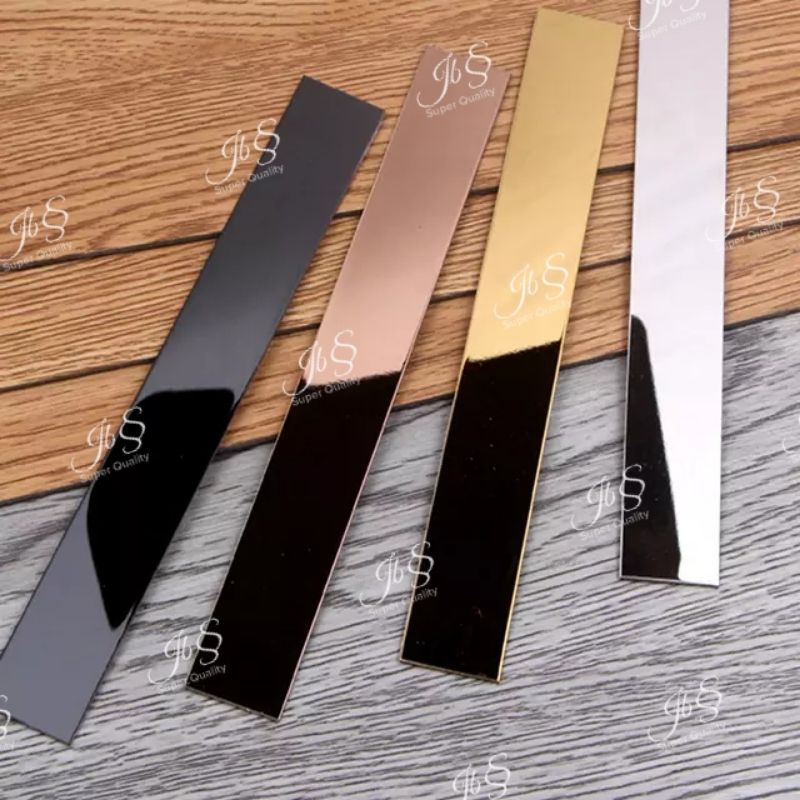 LIST STRIP BLACK MIRROR 100MMxP:305CM T:0.8MM STAINLESS SS 201 LIST INTERIOR / DEKORASI
