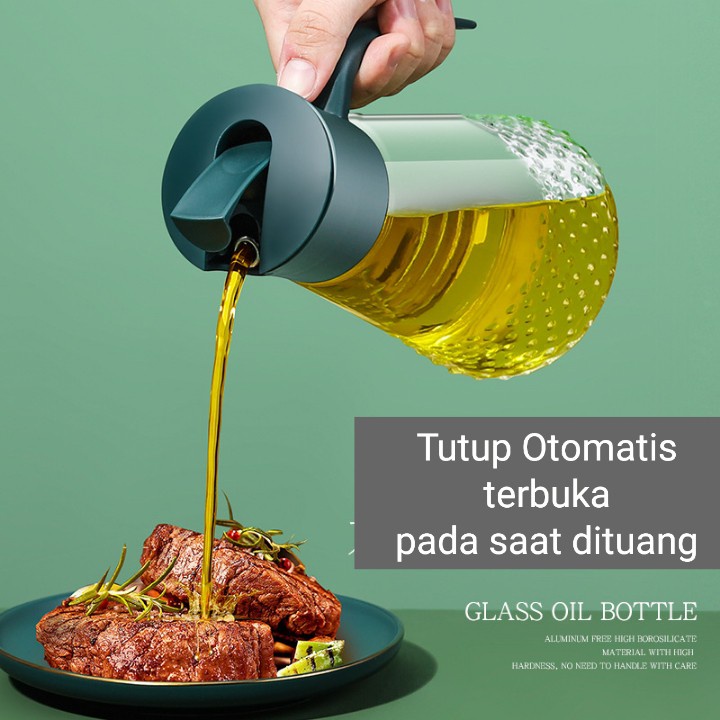 608 Botol Minyak 630ML Dengan Tutup Otomatis / Automatic Oil Pot 630ML