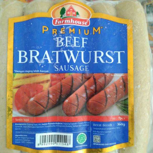 

Farmhouse Bratwurst Sosis Sapi Premium