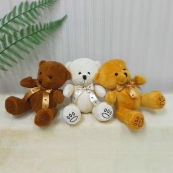 Boneka Bear Jointed Pita 17cm/boneka souvenir/boneka beruang/florist/Boneka Bear Kecil/Boneka Buket