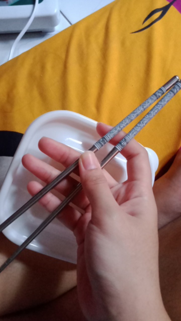 Sumpit Stainless Steel Ulir/chopsticks Motif 22,5cm