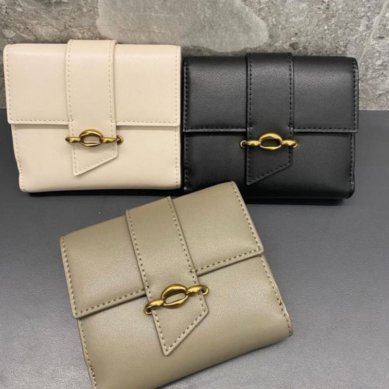 12.12 SALE | CK Poppy Belt Buckle Strap Short Wallet