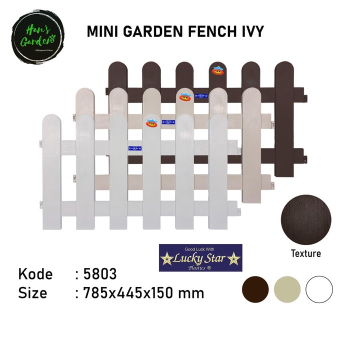 Dekorasi taman mini garden fence pagar taman mini 5803 Lucky star